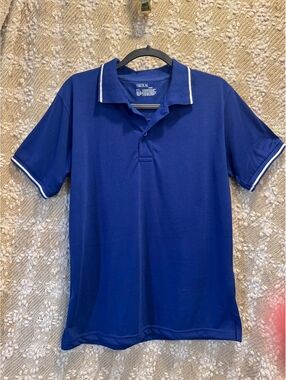 Vertical Sport Men's Short-Sleeve Side-Split Casual Polo Shirt  Size L